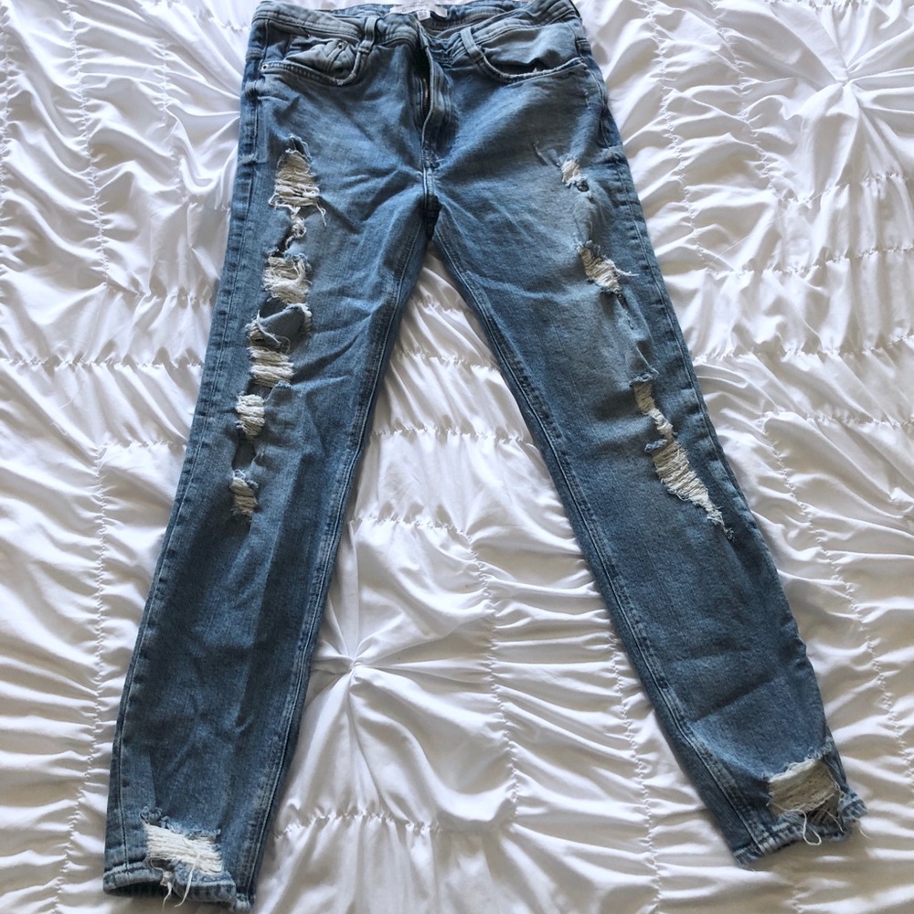 Zara skinny jeans mid waisted